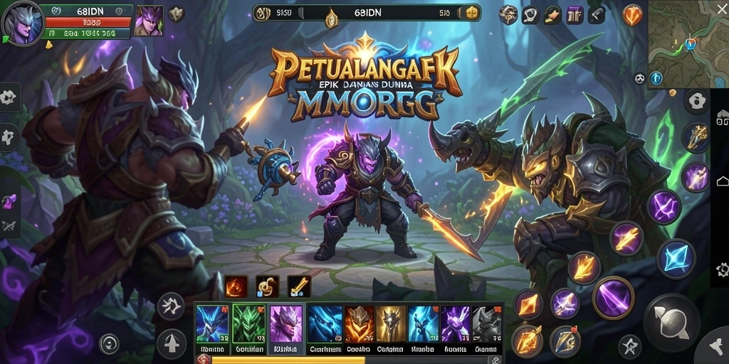 Screenshot dari gameplay seru 68IDN yang menampilkan karakter dalam pertempuran.