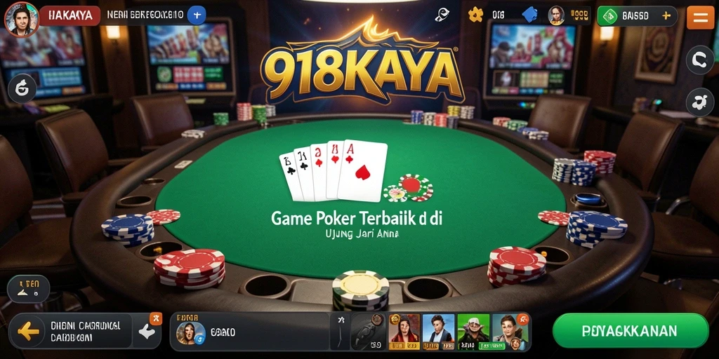 Tampilan gameplay seru dari Poker di 918KAYA.