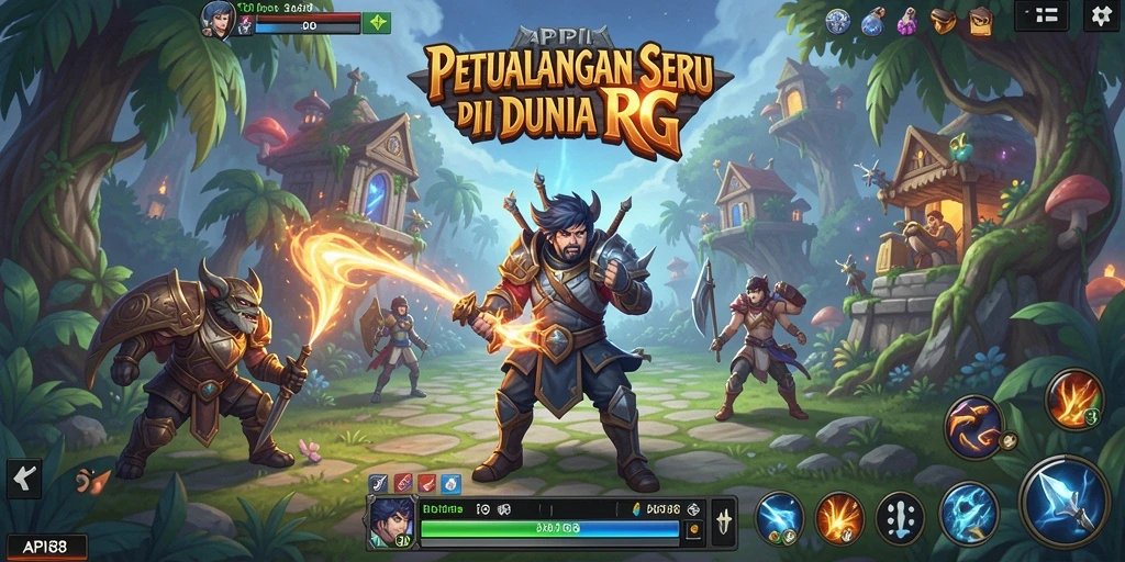 Tampilan gameplay seru di dunia fantasi RPG.