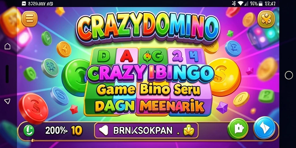Tampilan gameplay CRAZYDOMINO yang mengasyikkan dalam permainan Bingo.