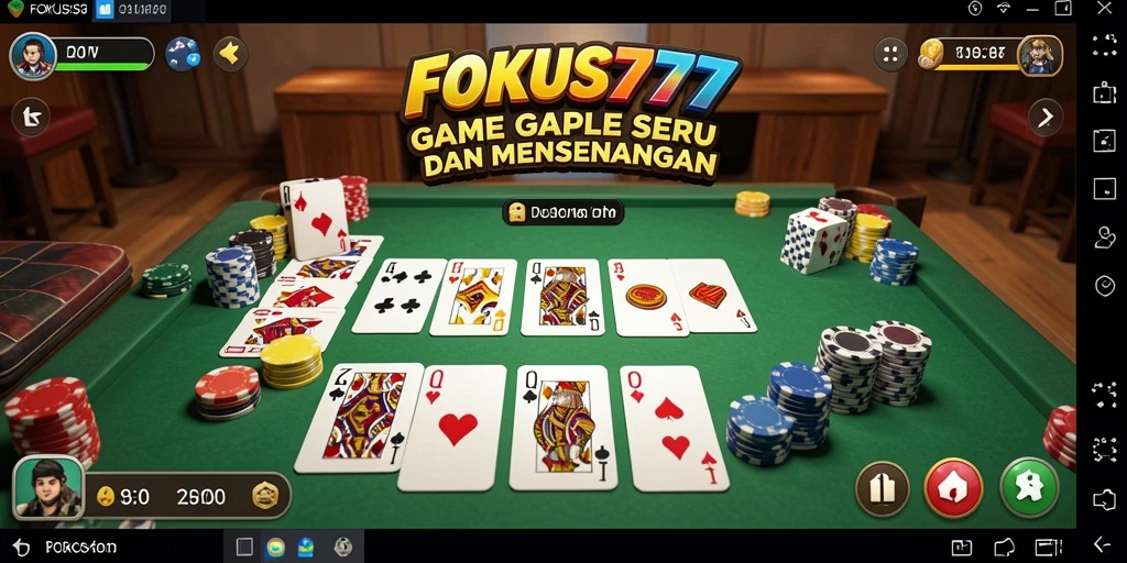 Tampilan gameplay Gaple yang menegangkan di FOKUS777.