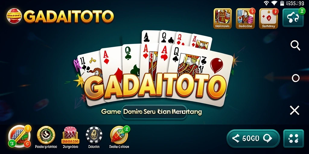 Tampilan screenshot GADAITOTO saat gameplay Domino yang seru.