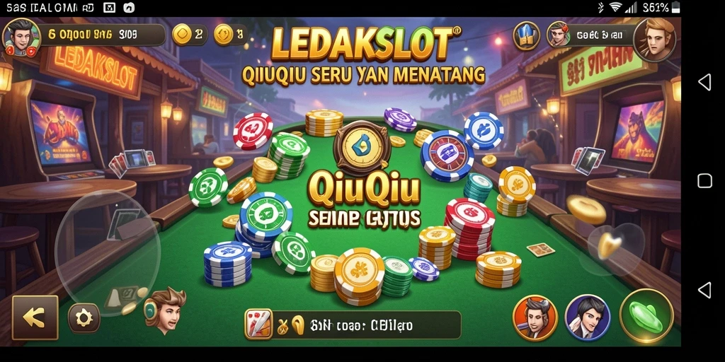 Tampilan gameplay seru dari LEDAKSLOT dalam permainan QiuQiu.