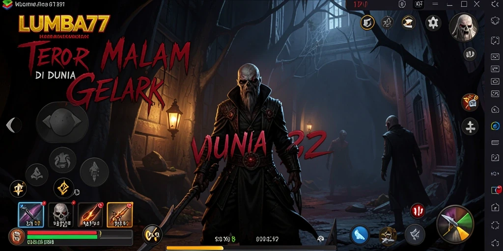 Tampilan menakutkan dari gameplay LUMBA77 yang mencekam.