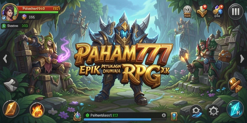 Tampilan gameplay epik dalam dunia RPG PAHAM777.