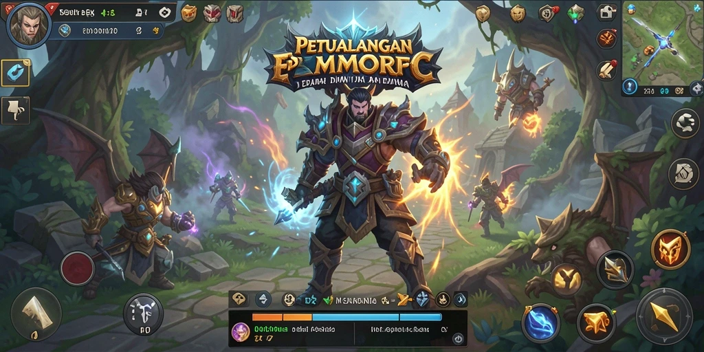 Tampilan gameplay epik V07 dalam dunia MMORPG penuh aksi.
